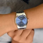 Casio MTP-B146D-2AVDF گالری ۱ - قاب استیل ضد زنگ نقره‌ای و صفحه آبی