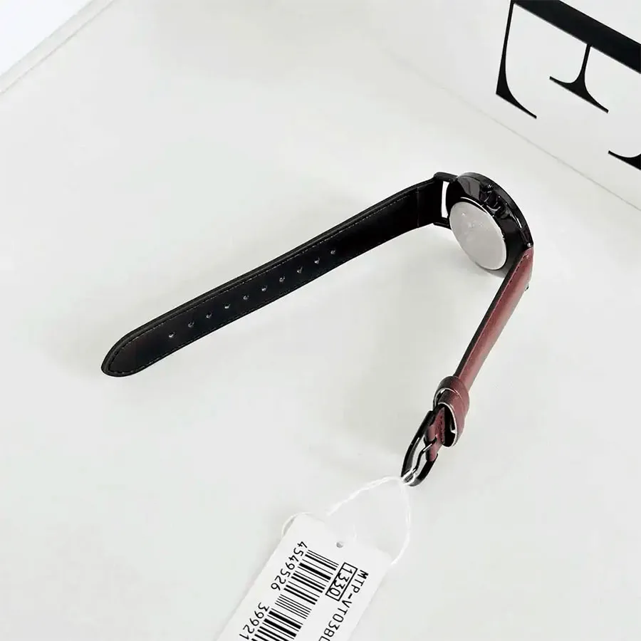 Casio MTP-VT03BL-7BDF حرکت کوارتز بدنه آبکاری یونی قفل سگکی ساده گالری 03