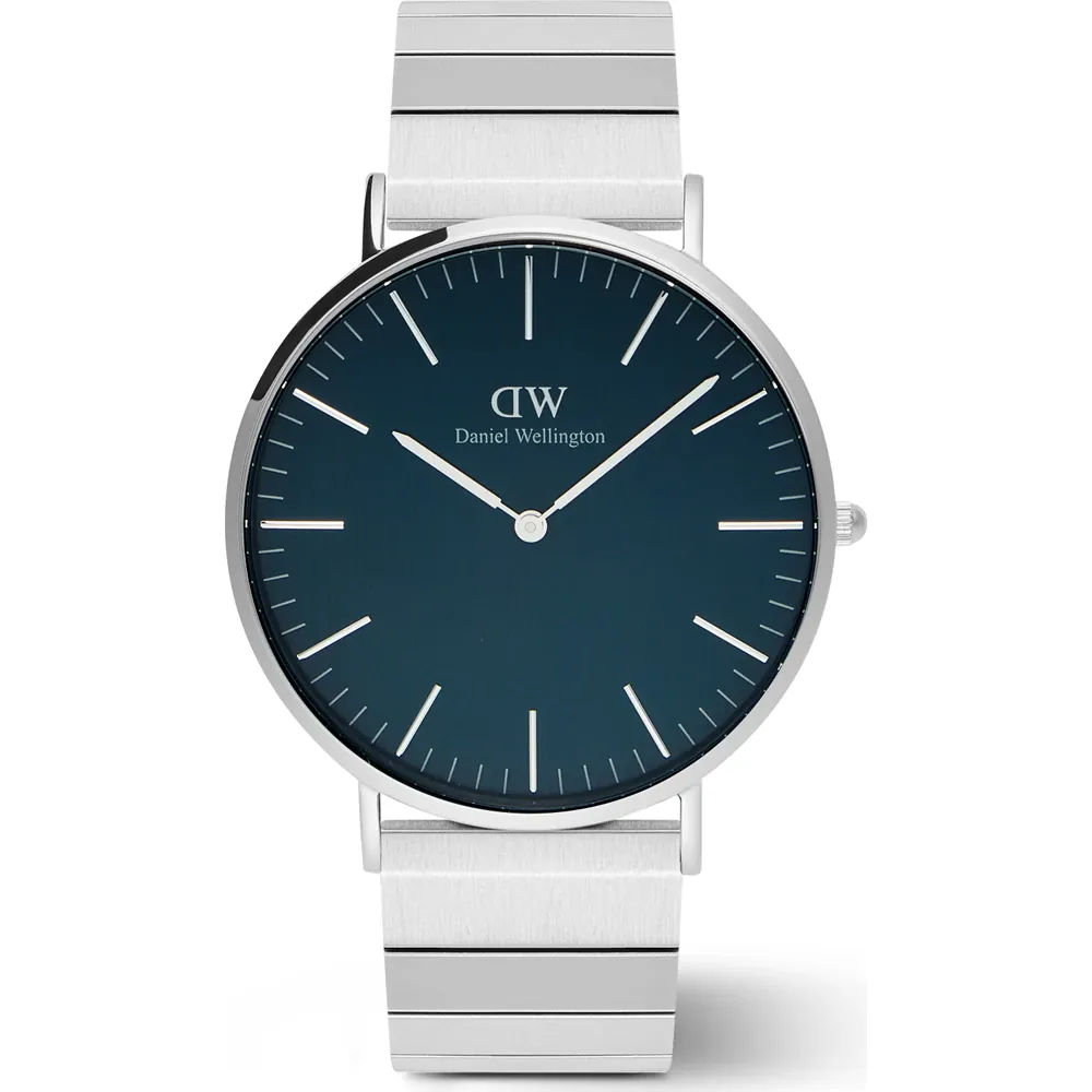 ساعت مچی دنیل ولینگتون DW00100776 با قاب نقره‌ای و صفحه آبی – تصویر شاخص