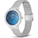 Daniel Wellington DW00100825 تصویر 1 کریستالی استیل نقره‌ای با صفحه آبی