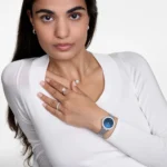 Daniel Wellington DW00100825 تصویر 3 کریستالی استیل نقره‌ای با صفحه آبی