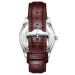 Jacques Philippe JPQGS621123 ساعت مچی مردانه با صفحه خاکستری و بند چرم قهوه‌ای