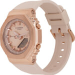 Casio GM-S2110PG-4ADR زنانه با بند رزین زیست پایه کرم و قاب رزگلد - تصویر 2