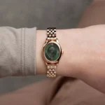 DW00100806 Ophelia Mini بند رزگلد استیل و صفحه سبز