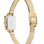 Daniel Wellington DW00100801 Quadro Mini Reflection 4: بند استیل طلایی، قاب مستطیل استیل