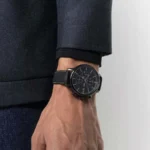 Timex TW2U39200 Image 5 - صفحه مشکی بند چرم مشکی گارانتی دو ساله