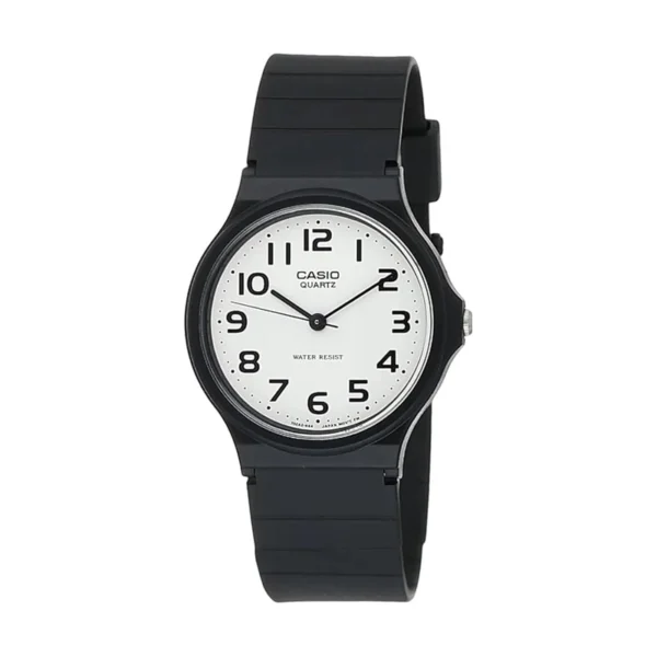 Casio MQ-24-7B2LDF Unisex Sports Watch main image with black resin case and white dial
