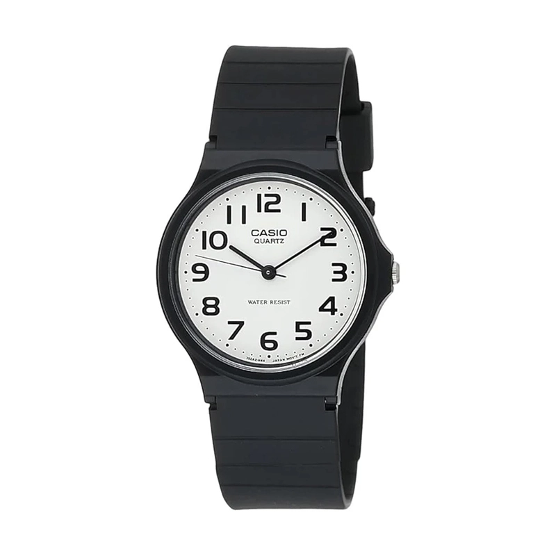 Casio MQ-24-7B2LDF Unisex Sports Watch main image with black resin case and white dial