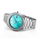 رومر Roamer-972980410520 قاب استیل نقره‌ای، صفحه آبی و بند فلزی - گالری تصویر 1