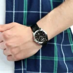 Casio MTP-1370L-1A با صفحه مشکی و بند چرمی - گالری 02