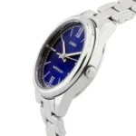 ساعت Casio LTP-V005D-2B2UDF تصویر 3 با صفحه آبی و بند استیل