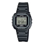 قیمت و خرید کاسیو LA-20WH-1A با قاب رزین مشکی و بند سیلیکون