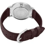 Casio MTP-VT01L-7B2UDF گالری 2 با بند چرم قهوه‌ای و قاب برنجی روکش استیل