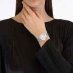 فراگامو SFSFAC00124 SFAC001242 – گالری تصویر با بند استیل و صفحه نقره‌ای