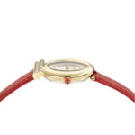 تصویر گالری از ساعت فراگامو SFSFVB00224 با قاب طلایی، بند قرمز و صفحه نقره‌ای