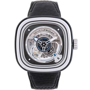 ساعت مچی سون فرایدی SF-PG1/01 با قاب استیل مشکی و بند چرمی مشکی – تصویر شاخص 0