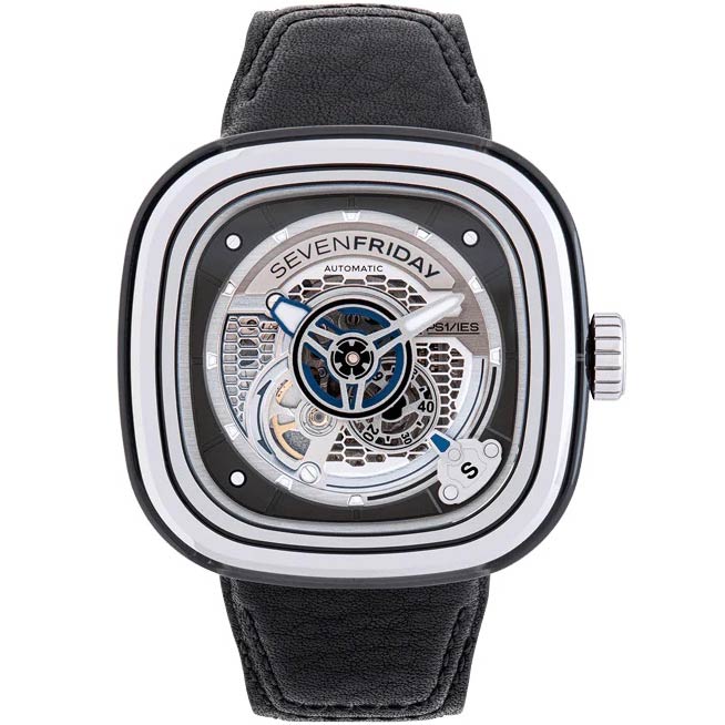 ساعت مچی سون فرایدی SF-PG1/01 با قاب استیل مشکی و بند چرمی مشکی – تصویر شاخص 0