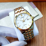 سیتیزن BM7334-58B4 با شیشه کریستال و بند نقره‌ای-طلایی