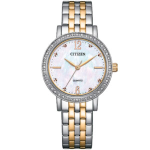 سیتیزن EL3106-59D1 ساعت زنانه کلاسیک با بند استیل و صفحه سفید