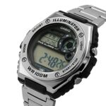 Casio MWD-100HD-1AVDF تصویر2 بدنه استیل بند استیل و صفحه مشکی-طوسی