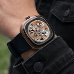 سون فرایدی SF-T2/08 گالری 3 بند سیلیکون آبی نفتی مینرال با قاب مربع