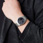Casio MTP-1302D-1A1VDF نمایش رو مچ دست با قاب استیل نقره‌ای و صفحه مشکی