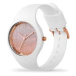 آیس واچ I-24519 بند سیلیکون سفید با صفحه گرادینت در نمای رو به جلو