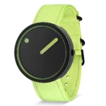 ساعت مچی پیکتو PR44023-R013 بند پارچه‌ای سبز با صفحه مشکی و قاب استیل - گالری تصویر 1