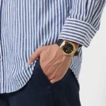 Casio MTP-E735GL-1AVDF تصویر 5 بند چرمی مشکی و طراحی کلاسیک