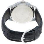 Casio MTP-V005L-7B ساعت مردانه با قاب نقره‌ای و صفحه نقره‌ای، بند چرمی مشکی