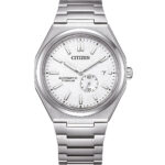 ساعت مچی کلاسیک مردانه سیتیزن NJ0180-80A1 با بند تیتانیوم و قاب نقره‌ای