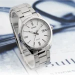 نمای جانبی ساعت مچی کاسیو MTP-1302D-7A1VDF با بند استیل