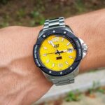 ساعت مچی کاترپیلار SH.141.11.7312 با بدنه استیل و صفحه زرد