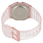 CASIO F-91WS-4DF6 مستطیل رزین بند صورتی