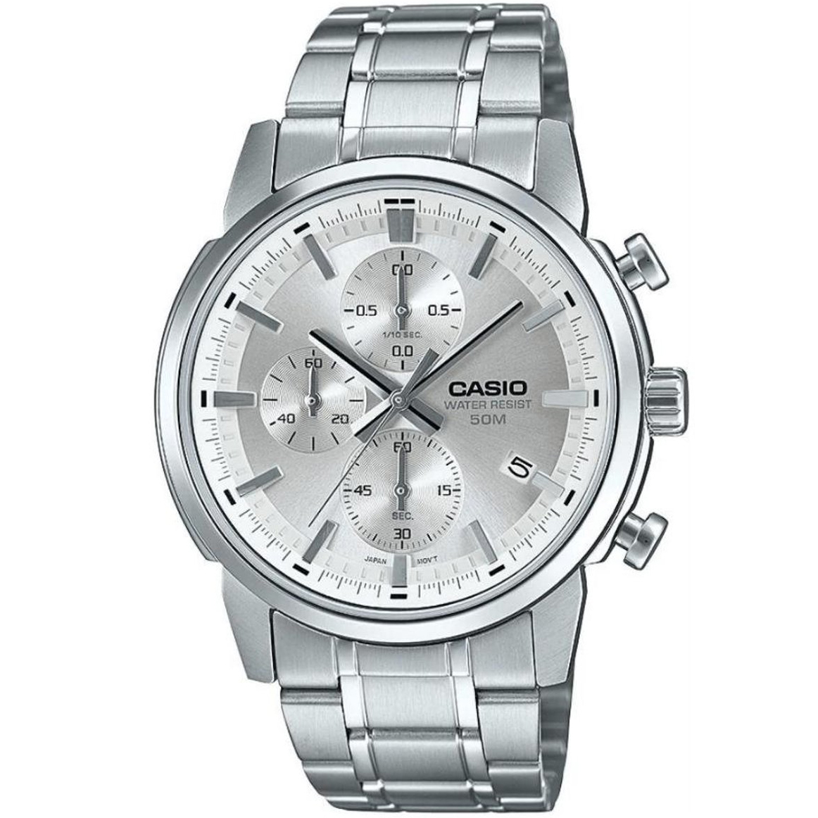 کاسیو MTP-E510D-7AVDF ساعت مچی مردانه کلاسیک با بدنه استیل و صفحه نقره‌ای