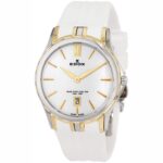 تصویر شاخص ساعت مچی ادوکس مدل 26024357JBID با قاب طلایی استیل و بند سفید