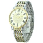 ساعت مچی ادوکس مدل 56001357JMDR با قاب طلایی استیل و بند استیل، طراحی کلاسیک مردانه