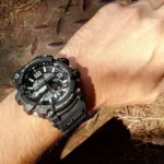 Casio GG-1000-1ADR تصویر گالری با صفحه شفاف و بند رزین مشکی