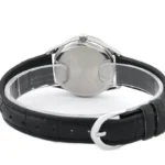 Casio LTP-V005L-1BUDF Back View Silver Case Black Synthetic Leather