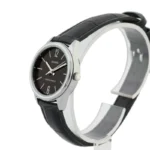 Casio LTP-V005L-1BUDF Side View Silver Case Black Synthetic Leather