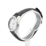 CASIO LTP-V005L-7B2UDF نمای کناری با قاب گرد و بند چرمی