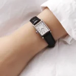 سیکو SWR107P1 ساعت مچی با بند چرمی مشکی، قاب استیل و صفحه نقرهای — SWR107P1-8