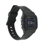 کاسیو W-800H-1BVCF_RIGHT ساعت مچی مردانه با قاب مشکی و صفحه مشکی؛ نمای سمت راست