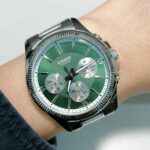 Casio MTP-1375D-3AVDF گالری تصویر 1 با قاب استیل و صفحه سبز-نقرهای