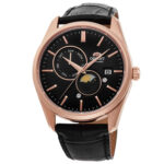 اورینت RA-AK0309 بند چرم قهوه‌ای استایل کلاسیک مردانه با قاب استیل