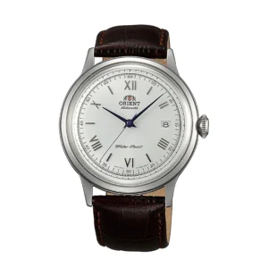 قیمت و خرید ساعت مچی کلاسیک مردانه اورینت TAC00009W0 با بند چرمی قهوه‌ای و قاب نقره‌ای – صفحه سفید