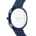 Abako V253LXSLML قاب طلایی مربع با بند استیل ضد حساسیت حصیری و رنگ بند سرمهای