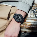 Casio GA-010-1A1DR ساعت مچی مردانه اسپرت با قاب رزین مشکی و بند مشکی