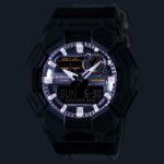 Casio GA-010CE-2ADR نمایشگر LED و استایل اسپرت با قاب سبز خاکستری