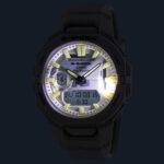 Casio GBA-950-7ADR ساعت مچی مردانه با بند رزین سفید و نور LED صفحه سفید - مدل GBA-950-7A_LED